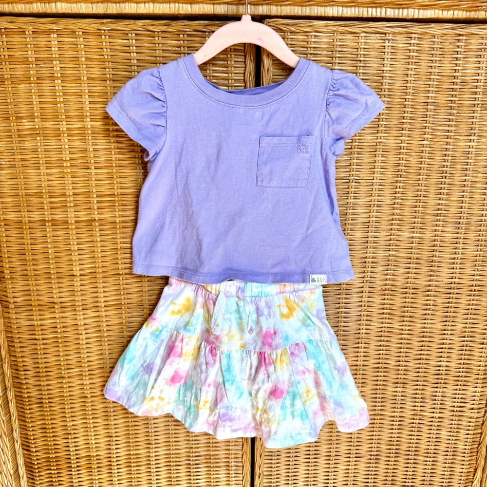 GAP Lilac Short-Sleeve Pocket Tee